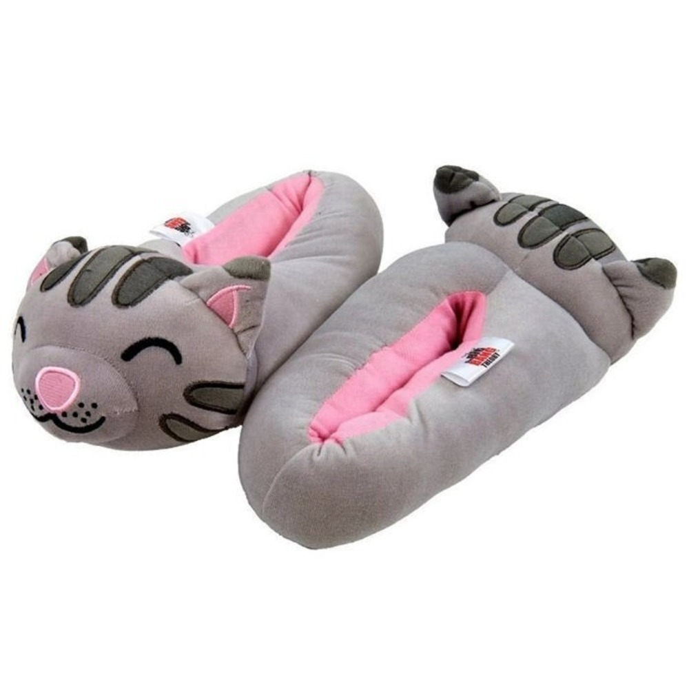 Cat Lady Slippers Size L 9.5 10 Cushioned Tabby Cozy Kitty Big Bang Theory NEW